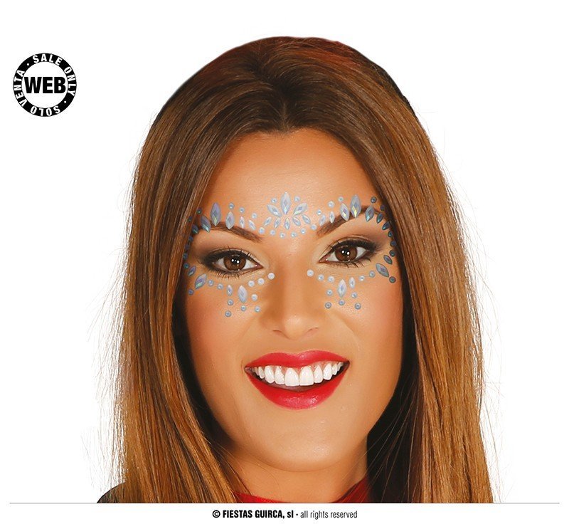 Biżuteria naklejana na twarz świecąca w ciemności