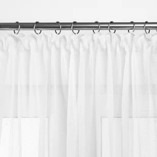 Firana KRESZ kolor biały styl klasyczny taśma smok taśma smok transparentna 5 cm woal gnieciony 140x275 homede - SCURT/HOM/KRESZ - Firany - miniaturka - grafika 1