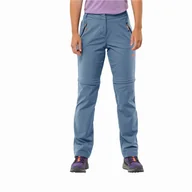 Spodnie sportowe damskie - Damskie spodnie z odpinanymi nogawkami Jack Wolfskin GLASTAL ZIP OFF PANTS W elemental blue - 36S - miniaturka - grafika 1