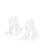 Skarpetki damskie - ESPRIT Fine Dot 2-Pack skarpety damskie trwałe bawełna organiczna czarne szare plus drobne kolory wzmocnione kolorowe kropki zestaw 2 par, Biały (biały 2000), 39-42 EU - miniaturka - grafika 1