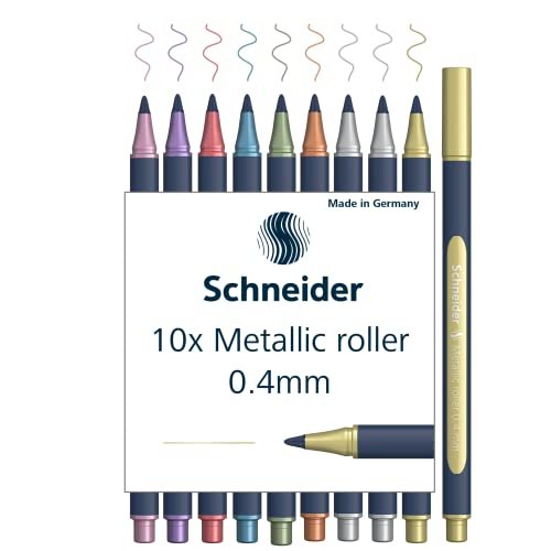 Schneider Metallic rollerball Paint-It 050 zestaw długopisów – 0,4 mm – różne pudełko, 10 sztuk