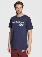 Koszulki męskie - New Balance T-Shirt Classic Core Logo MT03905 Granatowy Athletic Fit - miniaturka - grafika 1