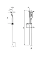 Zestawy prysznicowe - Deante Alpinia Zestaw prysznicowy natynkowy nero NGAN52K - odbiór osobisty: Kraków, Warszawa - miniaturka - grafika 1