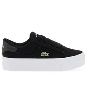 Buty sportowe damskie - Buty Lacoste Ziane Platform Textile 745CFA0012-312 - czarne - miniaturka - grafika 1