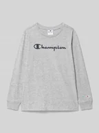 Koszulki dla chłopców - Bluzka z długim rękawem o kroju regular fit z nadrukiem z logo - miniaturka - grafika 1