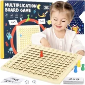 Gry planszowe - Gra Planszowa Tablica Edukacyjna Tabliczka Mnożenia Nauka Liczenia Prezent - miniaturka - grafika 1