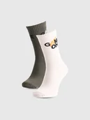 Skarpetki męskie - 4F Skarpety casual za kostkę (2-pack) męskie - multikolor 39-42 - miniaturka - grafika 1