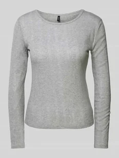 Bluzka z długim rękawem o kroju regular fit z czystej bawełny model ‘LISA’ - Bluzki damskie - miniaturka - grafika 1