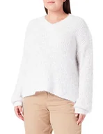 Swetry damskie - FENIA Damski sweter z dzianiny 15609994-FE02, wełniany biały, XS/S, biały (wollweiss), XS-S - miniaturka - grafika 1