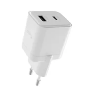 Ładowarki do telefonów - Allity ładowarka sieciowa GaN PD QC ATC-01-20WAC 1x USB-C 1x USB-A 20W biała - miniaturka - grafika 1