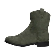 Botki damskie - Jesienne zamszowe botki damskie S.BARSKI 66-66 KHAKI - miniaturka - grafika 1