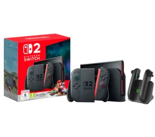 Nintendo Switch 2 Joy-Con Czarny + Mario Kart World + Ładowarka Venom VS4932 - Konsole Nintendo - miniaturka - grafika 1