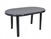 Stoły ogrodowe - Stół Ogrodowy Plastikowy Jantar Grafitowy 135X80 cm - miniaturka - grafika 1