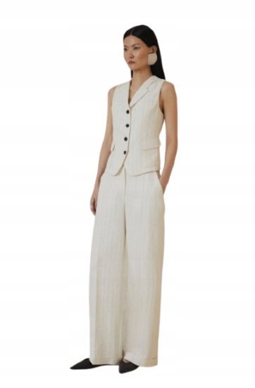 KAREN MILLEN PETITE ELEGANCKA KAMIZELKA DAMSKA W PASKI Z GUZIKAMI 40 B1C