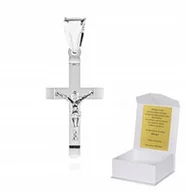 Biżuteria dla dzieci - ! 925 Srebrny Krzyżyk Katolicki 925 1,3g 3,5cm K7 - miniaturka - grafika 1