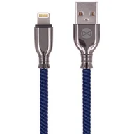 Kable USB - Forever Kabel do iPhone (USB - Lightning) (1 m) 3A Tornado granatowy - miniaturka - grafika 1