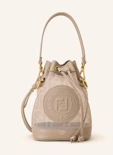 Fendi Torba Worek Mon Tresor Mini beige - Torebki damskie - miniaturka - grafika 1