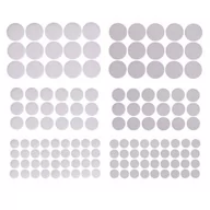 Gumki biurowe - DpCraft, rzep samoprzylepny kółka mix, biały, 69 szt. - miniaturka - grafika 1
