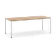 Stoły - B2B Partner Stół do jadalni 2000 x 800 mm, blat buk, nogi jasnoszare 555691 - miniaturka - grafika 1