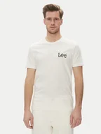Koszulki męskie - Lee T-Shirt Medium Wobbly 112364535 Biały Regular Fit - miniaturka - grafika 1