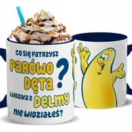 Kubki - KUBEK GRANATOWY Na Prezent Mem Z TikToka Parówo Dęta LUDZIK Z DELMY - miniaturka - grafika 1