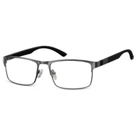 Okulary korekcyjne, oprawki, szkła - Męskie elastyczne oprawki korekcyjne okulary zerówki 990B grafitowe - miniaturka - grafika 1