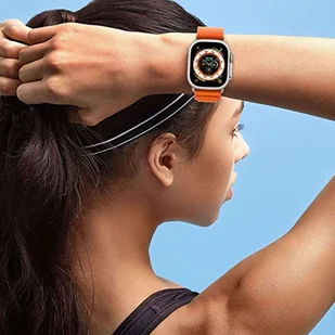 Pasek do zegarka sportowy Alogy Sport Strap do Apple Watch 4/5/6/7/8/SE (38/40/41mm) Pomarańczowy - Akcesoria do smartwatchy - miniaturka - grafika 9