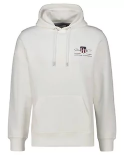 GANT Męska bluza z kapturem Reg Medium Archive Shield, Eggshell, M - Bluzy męskie - miniaturka - grafika 1