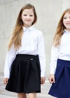 Sukienki i spódniczki dla dziewczynek - Czarna spódnica szkolna Wanda - miniaturka - grafika 1