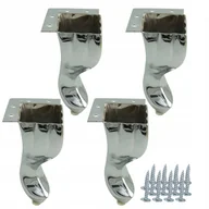 Meble modułowe i akcesoria - 4 x Nóżka meblowa Ludwik srebrna wysokość 14.5 cm - miniaturka - grafika 1