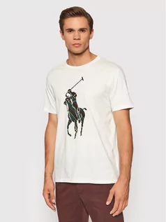 Koszulki męskie - Ralph Lauren Polo T-Shirt 710853276001 Biały Custom Slims Fit - grafika 1