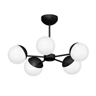 Lampy sufitowe - EULUNA Lampa sufitowa Sfera 5-pkt. dystans szkło/czarny - miniaturka - grafika 1