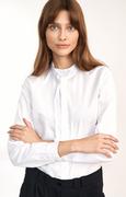 Koszule damskie - Koszula z wiązaniem pod szyją K62, Kolor biały, Rozmiar 36, Nife - Primodo.com - miniaturka - grafika 1