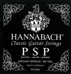 Hannabach Klassikgitarrensaiten Serie 850 Medium Tension PSP - E6 652756 - Struny gitarowe  - miniaturka - grafika 1