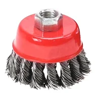 Akcesoria do elektronarzędzi - VERTO Szczotka druciana doczołowa wzmacniana 100 mm x M14 - miniaturka - grafika 1