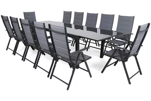 Meble ogrodowe aluminiowe Ontario 200+100 cm Grey / Light Grey Ibiza Grey / Window Grey 12+1 - Meble ogrodowe - miniaturka - grafika 2