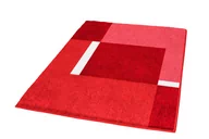 Maty antypoślizgowe - Kleine Wolke 4598453225 dywanik łazienkowy Dakota poliakryl Czerwony/Szary, 55 x 65 cm 4598453539 - miniaturka - grafika 1