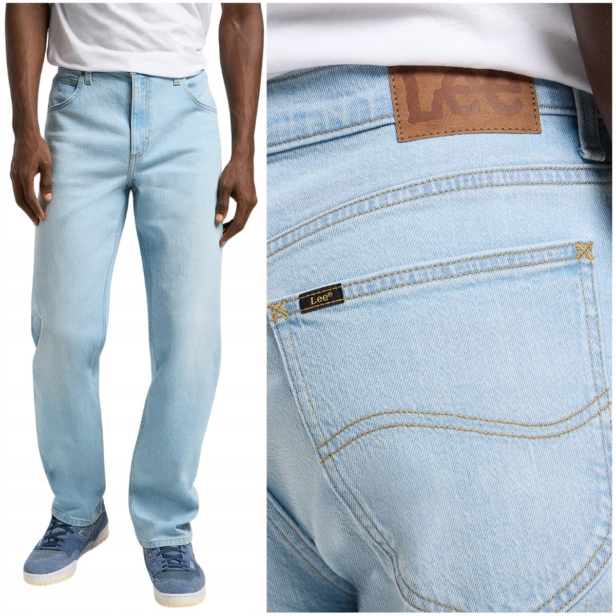Lee OSCAR RELAXED TAPERED Chance luźne zwężane spodnie jeansowe W36 L32