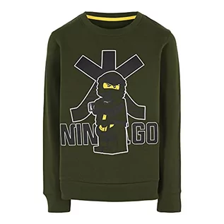 Bluzy dla chłopców - LEGO Bluza chłopięca Ninjago, Ciemna zieleń, 98 - grafika 1