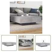 Ławy i stoliki kawowe - The Living Store stolik kawowy betonowy szary 100x100x31 cm materiał drewnopochodny - miniaturka - grafika 1