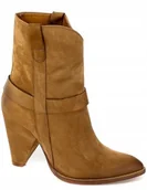 Botki damskie - Rude botki damskie CARINII B4835-793 skra zamszowa r.39 - Carinii - miniaturka - grafika 1