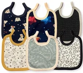 Śliniaki i fartuszki - 6-pak ŚLINIAKI niemowlęce DUŻE wiązane ŚLINIACZKI mix wzorów i kolorów - miniaturka - grafika 1