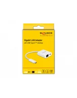 Części i akcesoria do laptopów - DeLOCK USB-C adapter> Gigabit LAN + PW - LAN 10/100/1000 Mbps with Power Delivery 65402 - miniaturka - grafika 1