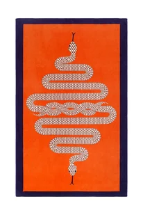 Dywanik z motywem węża na pomarańczowym tle 120x180 cm - Dywany - miniaturka - grafika 1