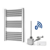 Grzejniki łazienkowe - Grzejnik łazienkowy 45x70cm elektryczny drabinka grzałka programator chrom Warmtec Encanto - miniaturka - grafika 1