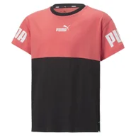 Odzież sportowa dziecięca - Koszulka dla dziewczynki Puma Power Colorblock G - miniaturka - grafika 1