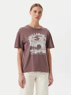 Koszulki i topy damskie - Billabong T-Shirt Sweet Escape EBJZT00419 Brązowy Relaxed Fit - miniaturka - grafika 1