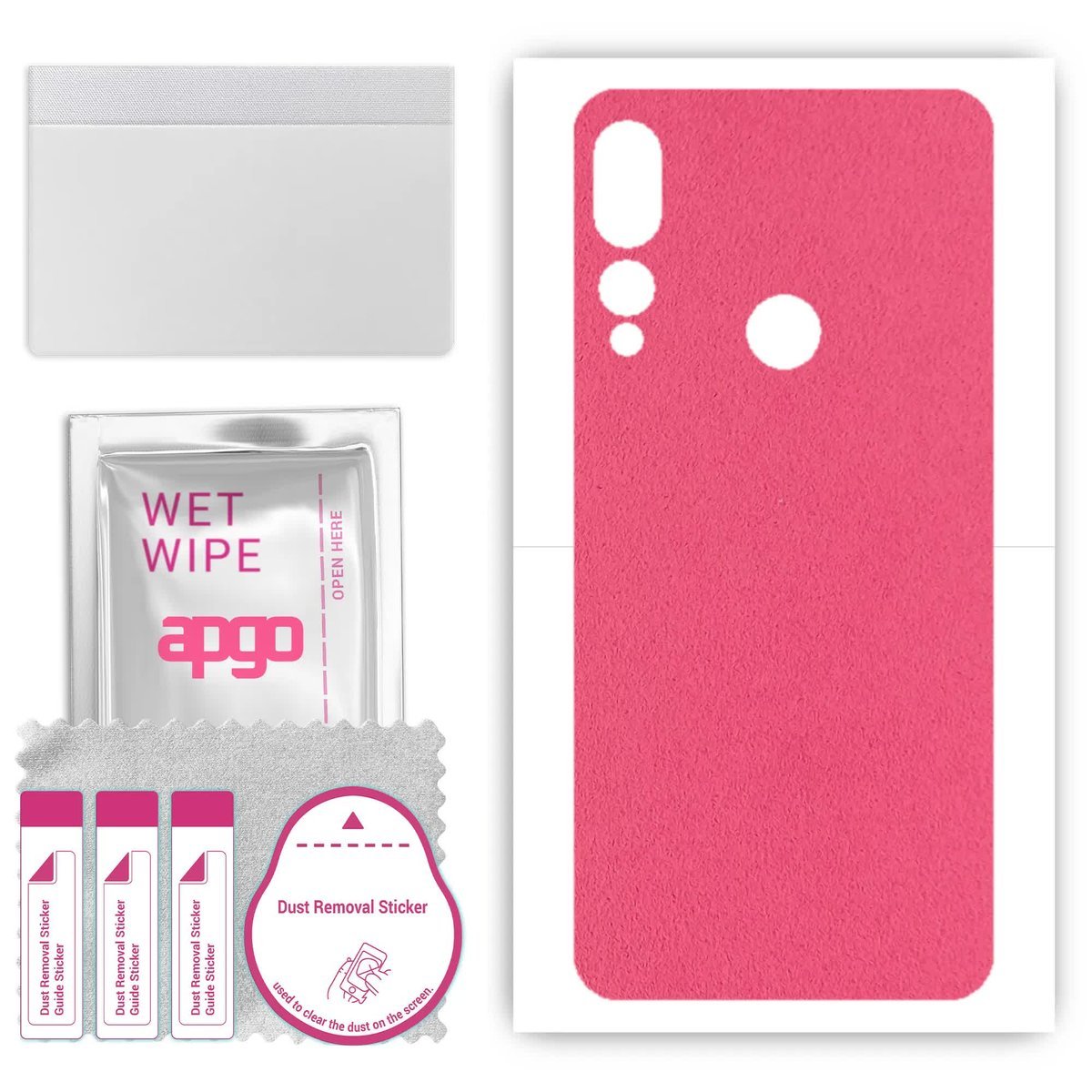 Folia naklejka skórka strukturalna na TYŁ Zamsz do Lenovo Z5s - Zamsz Różowy - apgo SKINS