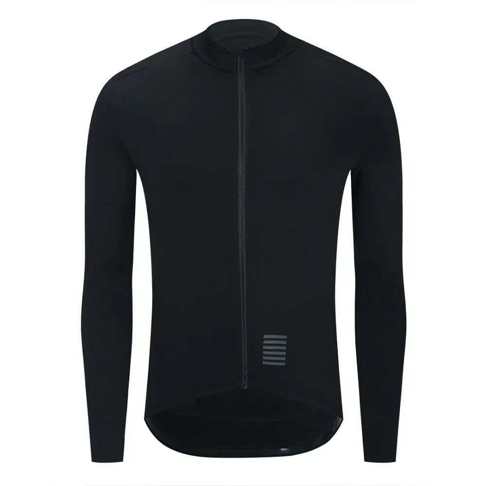 Bluza kolarska jesienna zimowa męska YKYW Men Jersey Jacket Winter Thermal Fleece czarny S