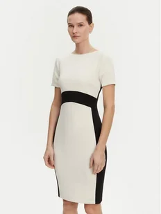 Calvin Klein Sukienka koktajlowa K20K208161 Écru Slim Fit - Sukienki - miniaturka - grafika 1